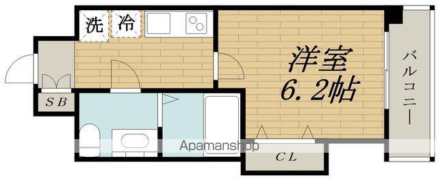 ラグゼ東三国2(1K/9階)の間取り写真