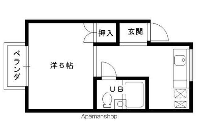 ハイツ山喜(1K/2階)の間取り写真