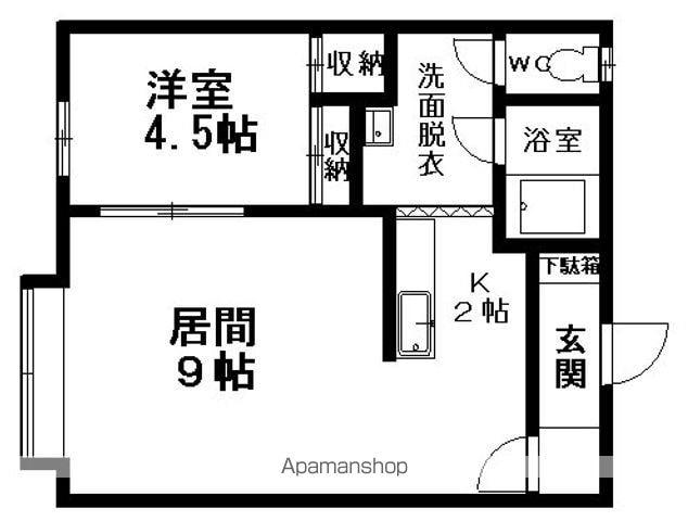 BAY FLAT(1LDK/2階)の間取り写真