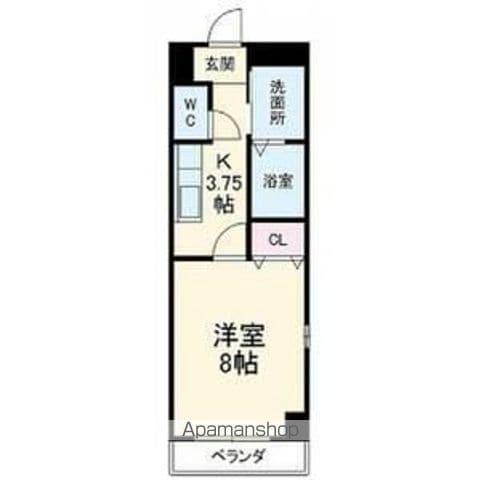 サンコー沙羅(1K/1階)の間取り写真