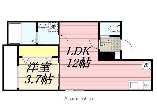 MA CHERIE R箱崎Ⅰ(1LDK/3階)の間取り写真