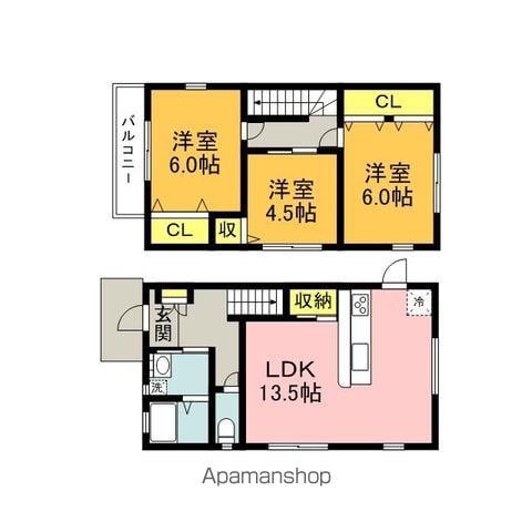 日田彦山線 豊前川崎駅 徒歩5分 2階建 築12年(3LDK)の間取り写真
