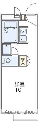 レオパレスいき(1K/1階)の間取り写真