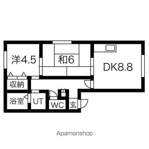 タケミハイツ(2DK/2階)の間取り写真