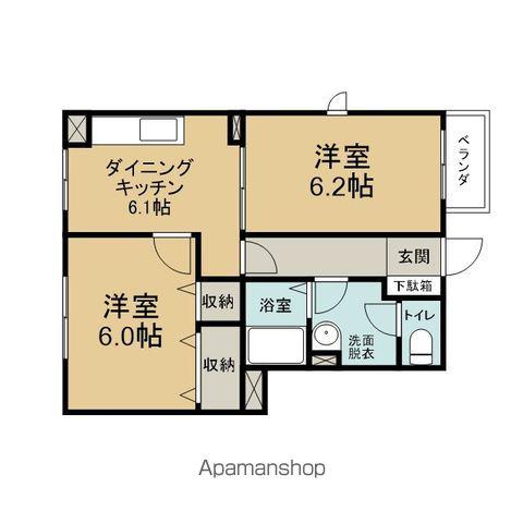 BETTER Я MIYOSHI(2DK/1階)の間取り写真