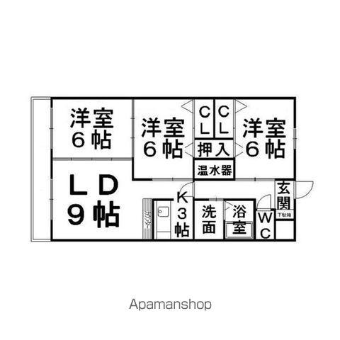 フェイマスKITAMI3番館(3LDK/2階)の間取り写真