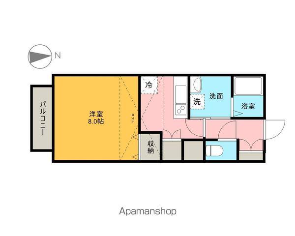 OZ新田東(1K/1階)の間取り写真