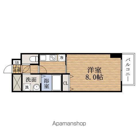 フロンティアコートSAKAISUJIHOMMACHI(1K/10階)の間取り写真