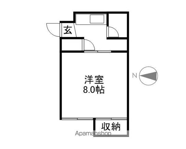 メイト鳥居(1K/1階)の間取り写真