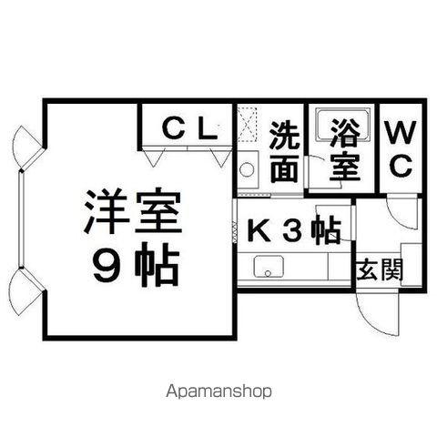 ローヤルハイツ(1K/1階)の間取り写真