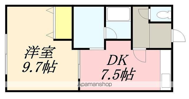 マリーナハイツ(1DK/2階)の間取り写真