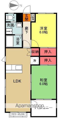 レジデンス兼喜(2LDK/3階)の間取り写真