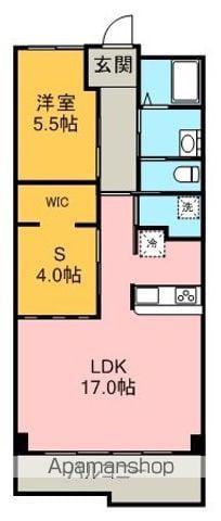 里水マンション A(1SLDK/5階)の間取り写真