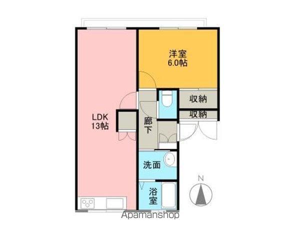 ドリームパーク(1LDK/1階)の間取り写真