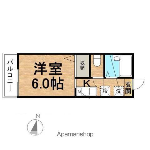 コンフォート津田沼(1K/3階)の間取り写真