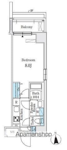 プレイズシード名駅北(1K/3階)の間取り写真