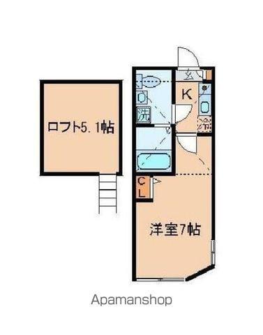 ドマーニ上大岡(1K/1階)の間取り写真