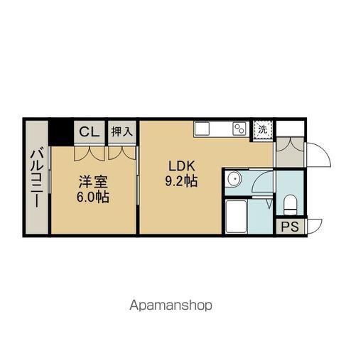 協栄ビル(1LDK/2階)の間取り写真