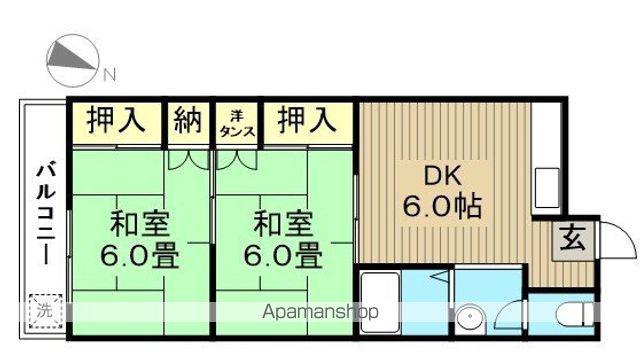 コーポマロン(2DK/2階)の間取り写真
