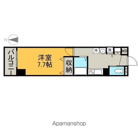 グランツ丸の内(1K/6階)の間取り写真