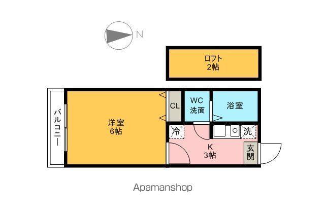 レオパレス未来(1K/1階)の間取り写真