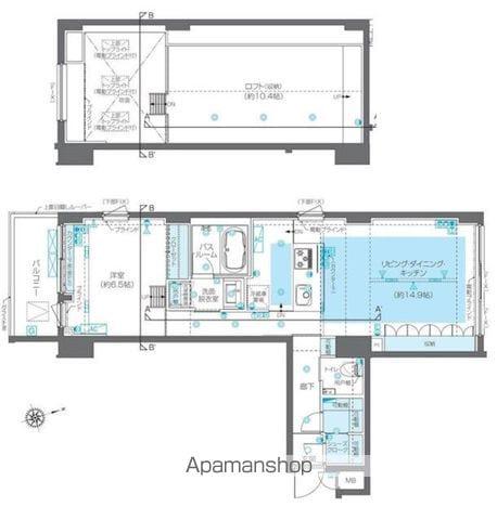ZOOM広尾(1LDK/3階)の間取り写真