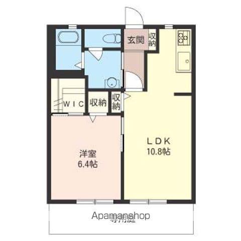 フローラルガーデンⅠ棟(1LDK/1階)の間取り写真