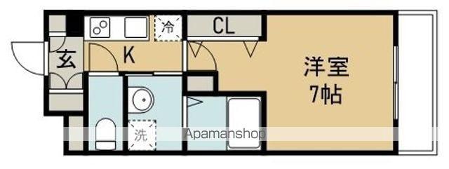 PRIMAVERA MIYAMACHI(1K/1階)の間取り写真