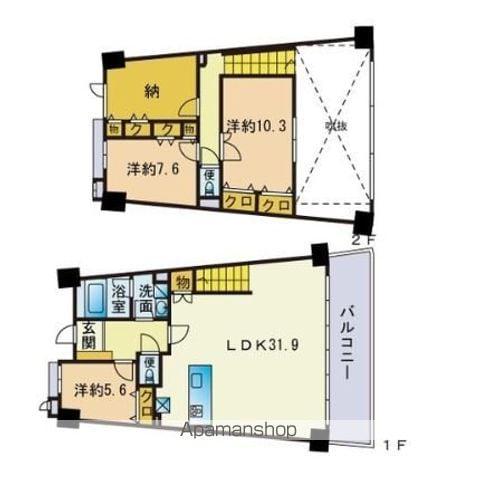 アイランドシティインフィニガーデン イースト棟(3LDK/9階)の間取り写真