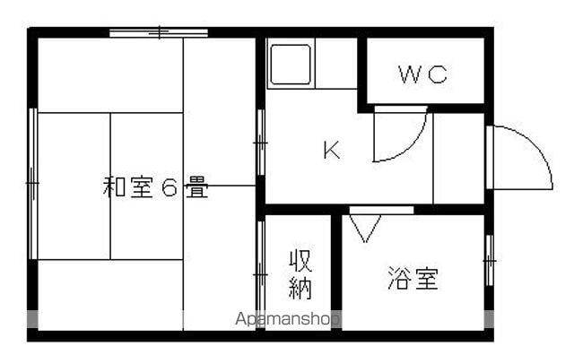 サンハイツ大江田(1K/2階)の間取り写真