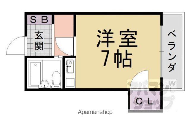 シャトージュネス田中(1K/3階)の間取り写真