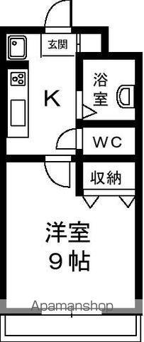 ベルファース(1K/2階)の間取り写真