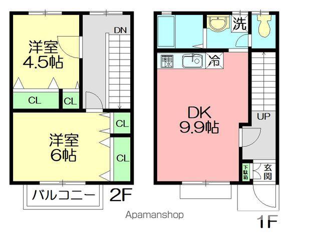 テラスハウス湘南(2LDK)の間取り写真