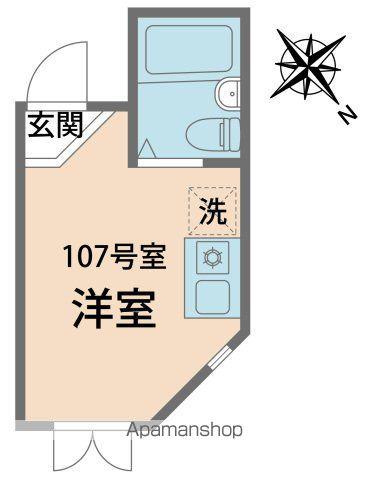 アーバンプレイス沼袋3(ワンルーム/1階)の間取り写真