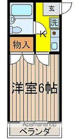 クロノス小金井(1K/1階)の間取り写真