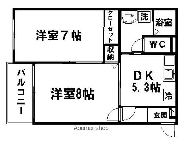 イーストウイング(2K/1階)の間取り写真