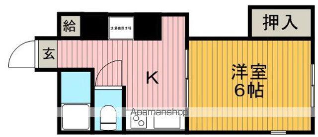 グリーンハウス(1DK/2階)の間取り写真
