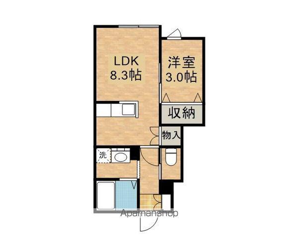 コンフォルト浅岸(1LDK/1階)の間取り写真