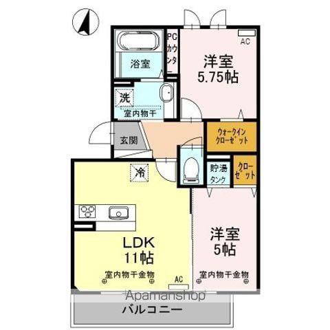 SUN FLOR (2LDK/3階)の間取り写真
