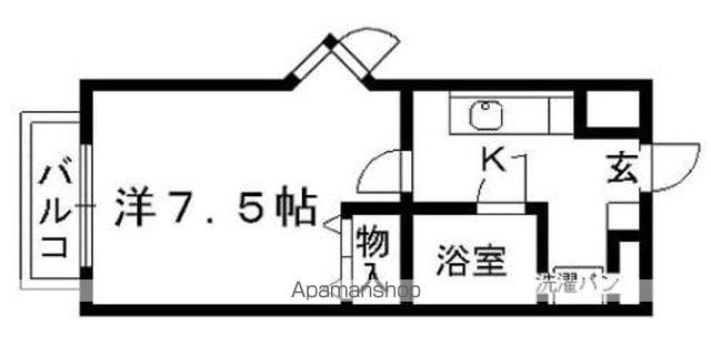 メゾン・ド・九品寺(1K/8階)の間取り写真