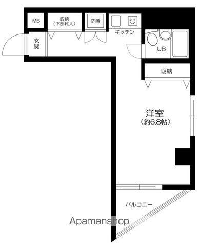 マートルコート桜台(ワンルーム/2階)の間取り写真