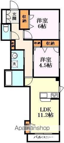 STAR K(2LDK/1階)の間取り写真