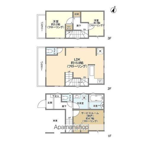 京成電鉄金町線 柴又駅 徒歩8分 3階建 築5年(2SLDK)の間取り写真