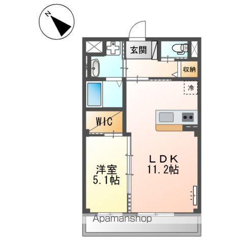 コンフォルト春日西Ⅱ(1LDK/1階)の間取り写真