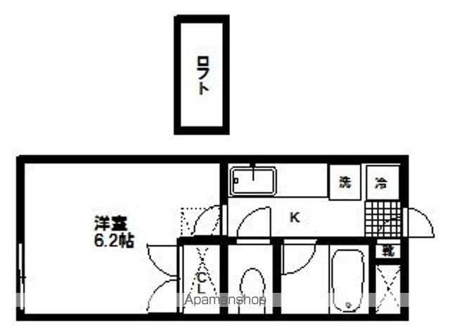 ケントハウス南小泉A(1K/1階)の間取り写真