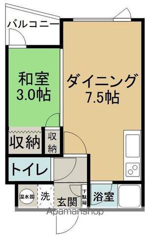 コーポシティライフ(1DK/3階)の間取り写真