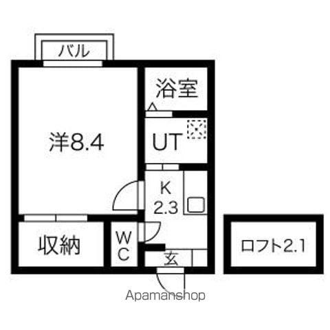オリーブ(1K/1階)の間取り写真