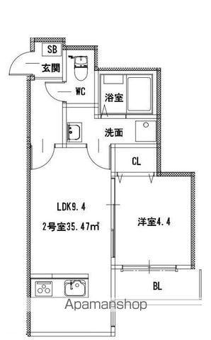 フォレスト横浜(1LDK/2階)の間取り写真