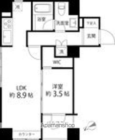 ハイリーフ上野(1LDK/11階)の間取り写真