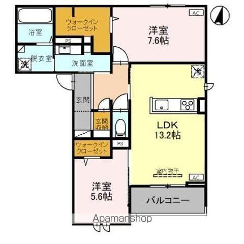 D-ROOM ウルズ(2LDK/3階)の間取り写真